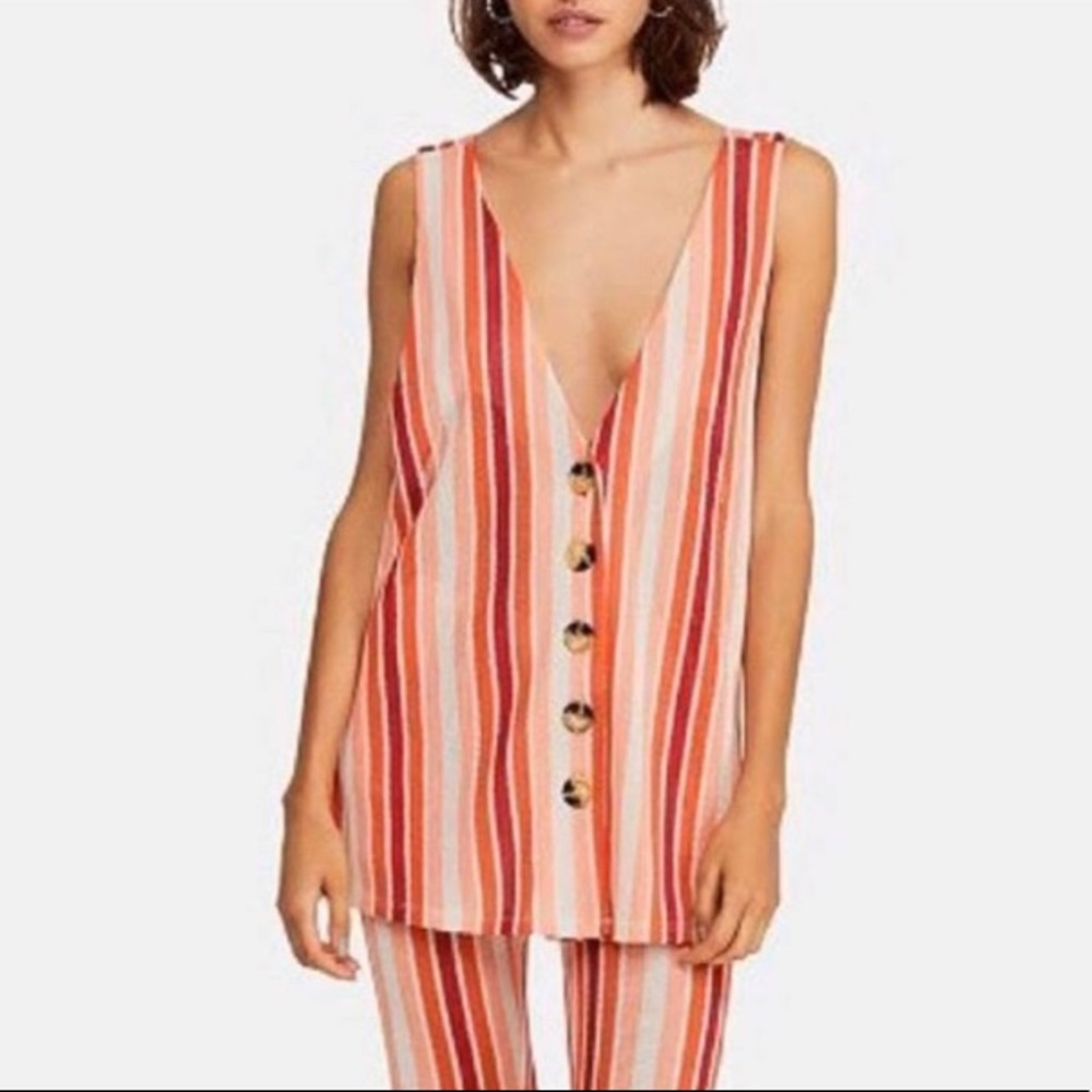 NWT Free People Bridget Striped Two Piece Set